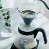 Воронка пластиковая Hario V60-02 и чайник, прозрачный