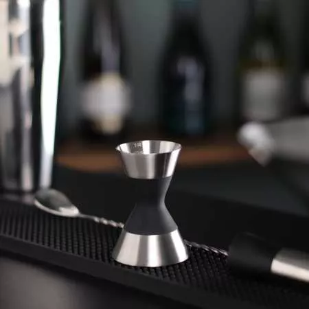 Джиггер AnyBar Mr Slim Silicone 30/45, матовое серебро